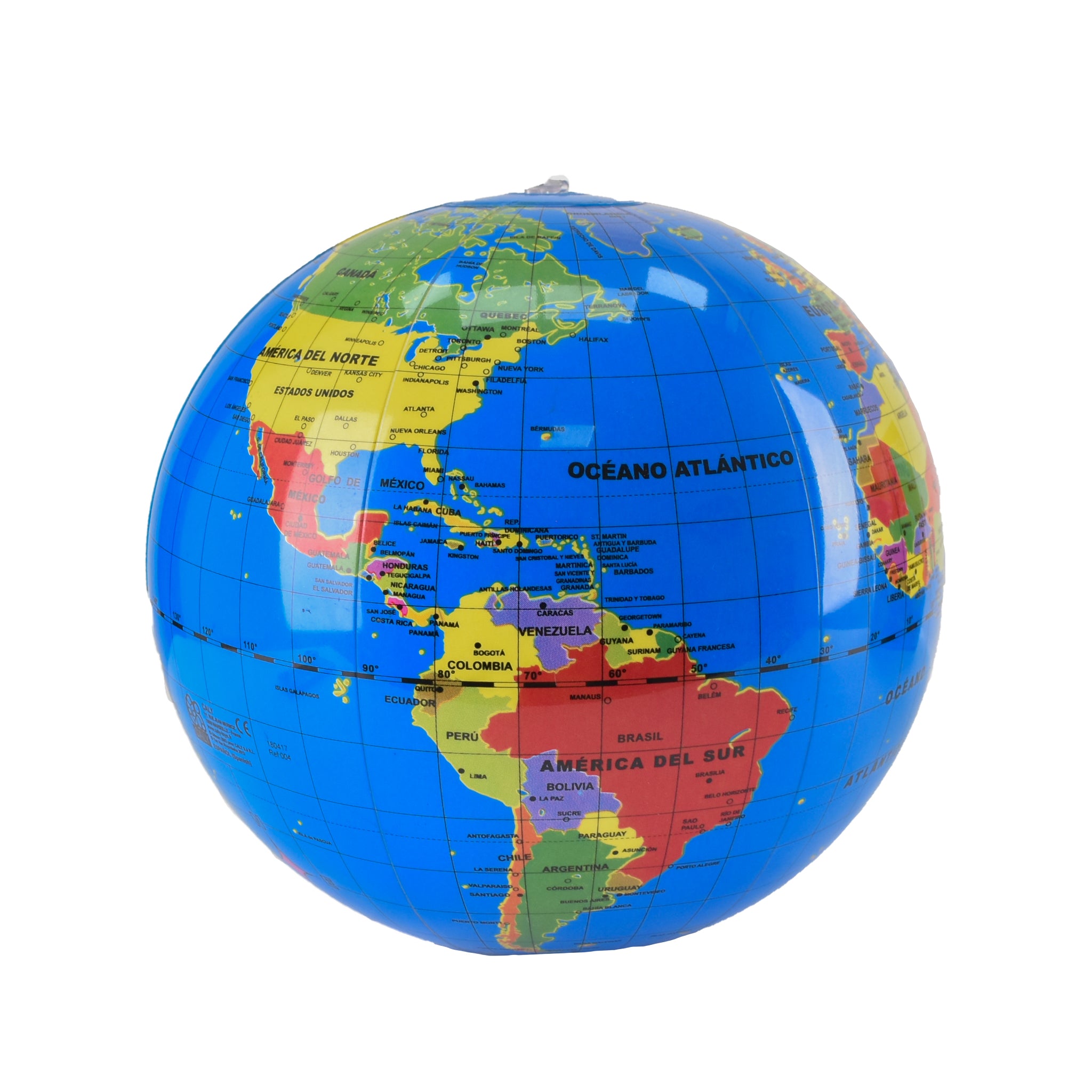 Globo inflable países y capitales