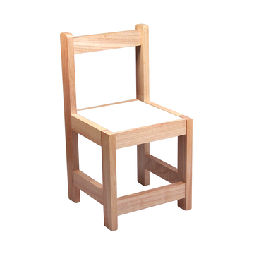 Silla de madera Diako asiento blanco