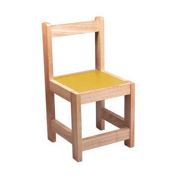 Silla de madera Diako asiento amarillo