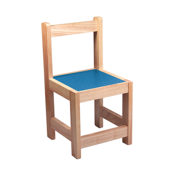 Silla de madera Diako asiento azul