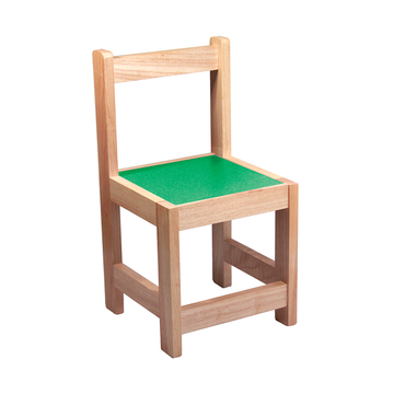 Silla de madera Diako asiento verde