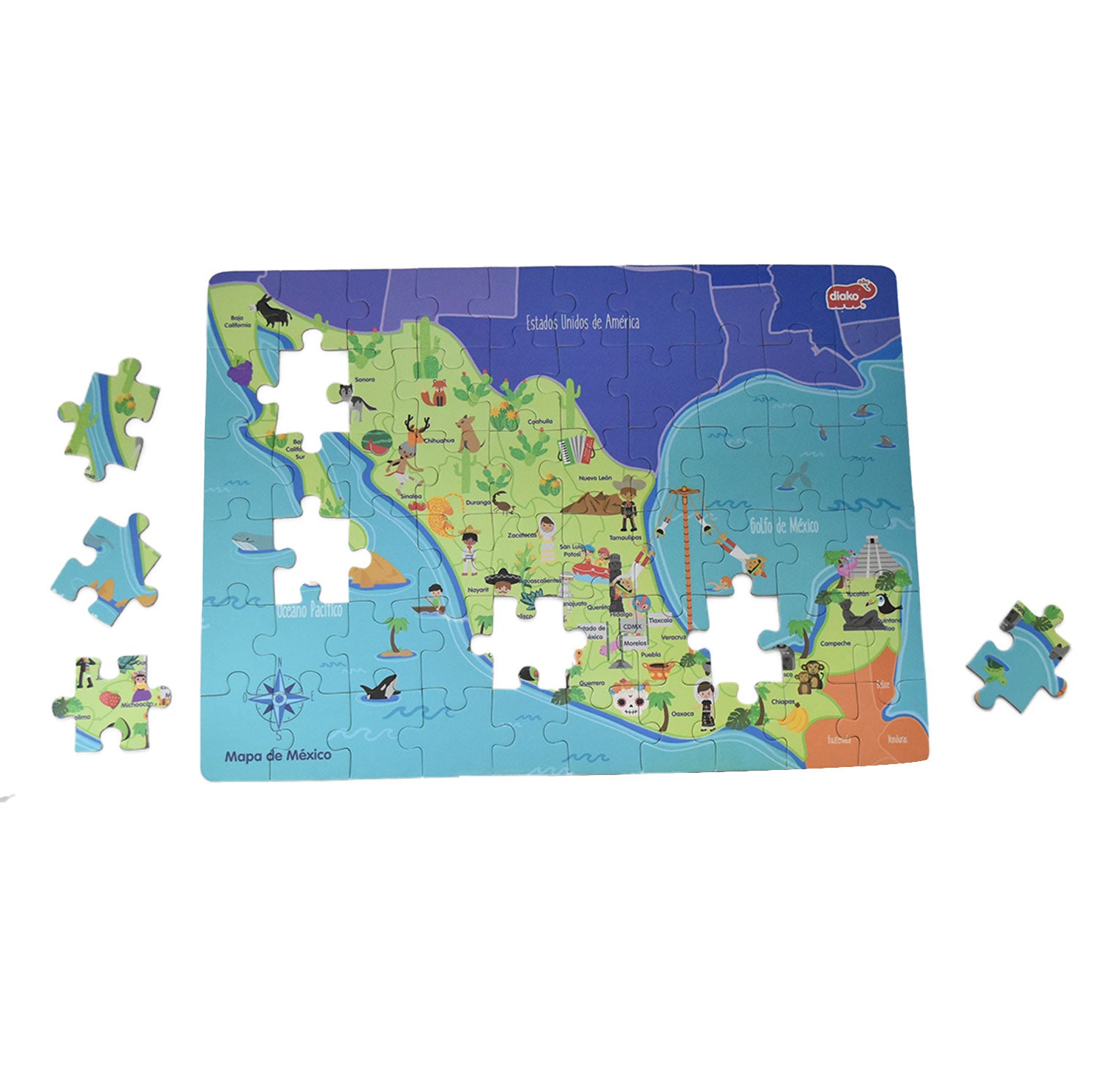 Rompecabezas México 60 pzas diako abc