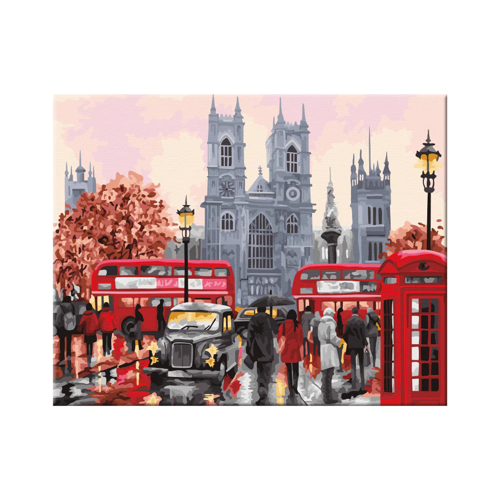 BU-9191 Pinta Por Numero 40x50 Viviendo En Londres