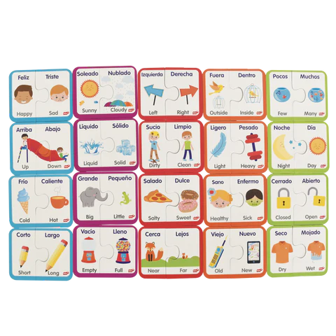 El juego de los Opuestos Tarjetas diako abc