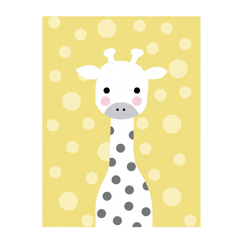 Pinta por numero Baby Jirafa fondo amarillo